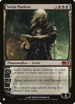 1x Sorin Markov (M12) Light Play MTG Magic - Kid Icarus - - Image 1