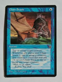 Magic MTG - Chain Stasis - Homelands - NM - Image 1
