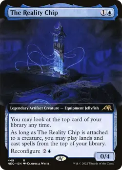MTG The Reality Chip Extended Art - Kamigawa: Neon Dynasty #449 pack fresh edh - Image 1
