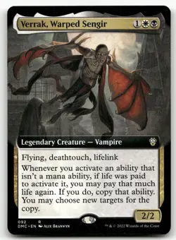 Verrak, Warped Sengir (Extended Art) #92 (NM) Dominaria United DMC Magic MTG - Image 1