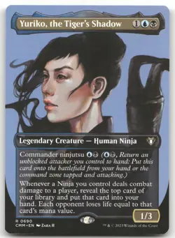 Yuriko, the Tiger's Shadow (Borderless) #690 NM Commander Masters CMM Magic MTG - Image 1