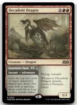 Decadent Dragon #223 (Foil) (NM) Wilds of Eldraine WOE Magic MTG - Image 1