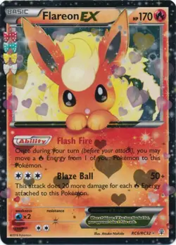 Generations Flareon-EX - RC6/RC32 - Holo Rare ex x1 Light Play Pokemon - Image 1