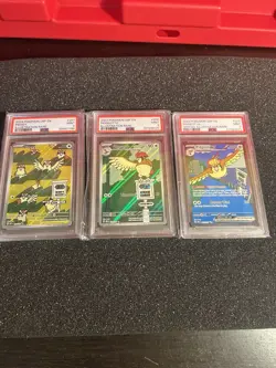 2023 POKEMON OBF EN PSA 9 Set - Pidgey, Pidgeotto, Pigeot ex - Image 1