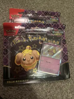 Lot Of 2- Pokemon TCG Paldean Fates Tech Sticker Collection New Sealed(Fidough) - Image 1