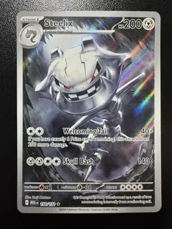 Pokemon Steelix Illustration Rare Full Art 150/132 Me01 Mega Evolution Holo - Image 1