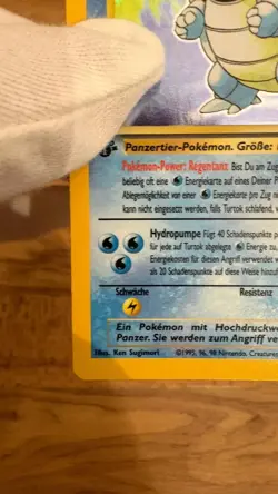 Blastoise 1st Edition - German Pokemon Base Set 1999 - Near Mint! PSA 9-10U! - Image 4