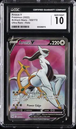 2022 POKEMON SWORD & SHIELD BRILLIANT STARS FULL ART/ARCEUS V CGC 10 GEM MINT - Image 1
