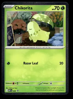 Chikorita MEP 069 Perfect Order Cosmos Holo Promo Pokemon NM - Image 1