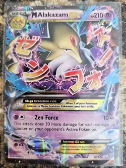 Pokemon 2016 Fates Collide M Alakazam EX 26 LP - Image 1
