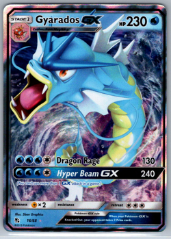 Pokemon Gyarados GX Ultra Rare Hidden Fates 16/68 NM - Image 1