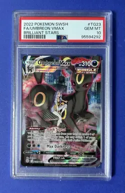 2022 Pokemon SWSH FA/Umbreon VMax Brilliant Stars #TG23 PSA 10 GEM MT - Image 1