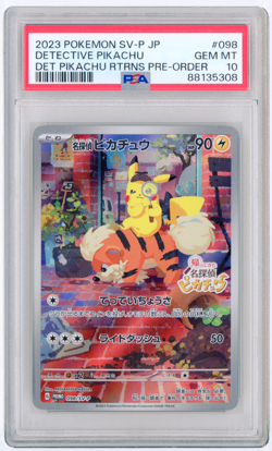 POKEMON - 2023 JAPANESE SV-P DETECTIVE PIKACHU RETURNS PRE-ORDER #098 PSA 10 - Image 1