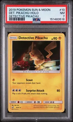 Pokemon TCG Sun & Moon Detective Pikachu SM 2019 10/18 - Image 1