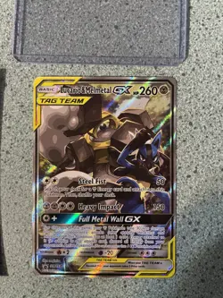 Pokemon Lucario & Melmetal GX TAG TEAM Promo SM192 Holo HP 260 Basic SM - Image 1