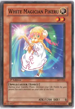 Yugioh - White Magician Pikeru AST-033 1st Edition - Ancient Sanctuary - Image 1