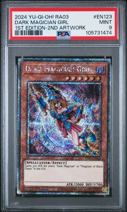 2024 YU-GI-OH! RA03-QUARTER CENTURY BONANZA #EN123 DARK MAGICIAN GIRL PSA 9 - Image 1