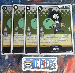 4x One Piece OP06-092 R Brook - English - Playset - Foil - TCG - NM/M - Image 1