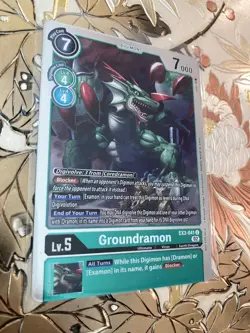 Digimon Card Game Groundramon EX3-041 Box Topper Draconic Roar Promo - Image 1