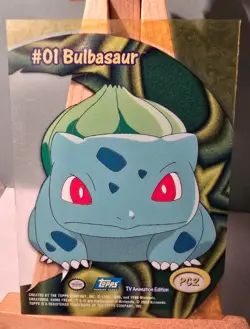 2000 Topps Pokemon TV Animation Series 2 #PC2 Bulbasaur Clear Card - Image 2