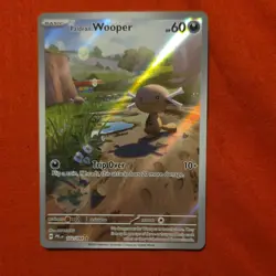 Pokemon TCG Paldean Wooper PFL Full Art Holo Rare 102/094 60 HP English Card - Image 1