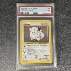 Clefairy Pokemon Base Set Holo PSA 7 5/102 1999 English Vintage Card - Image 1