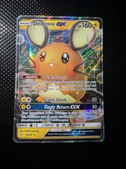Pokemon Card Unbroken Bonds Dedenne GX 57/214 Rare GX Holo - Image 1