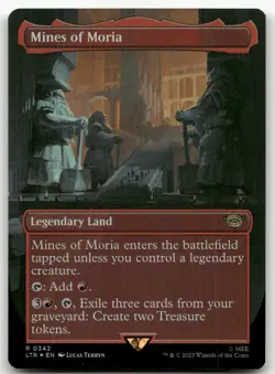 Mines of Moria (Borderless) #342 (Foil) (NM) Lord of the Rings LTR Magic MTG - Image 1