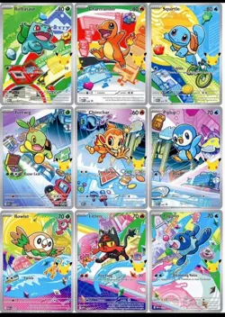 Pokemon 2026 First Partner Illustration Collection Series 1 Promo Set (9 Cards) - Image 1