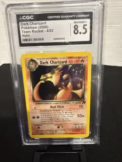 Pokemon Dark Charizard 2000 Team Rocket 4/82 CGC Graded Holo Card - Image 1