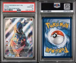 2025 POKEMON WHT EN-WHITE FLARE IR #130 SAWK PSA 10 - Image 3
