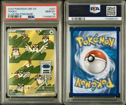 Pokemon Pidgey Illustration Rare Holo Obsidian Flames #207/197 PSA 10 2023 - Image 3