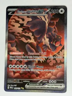 Pokemon Bloodmoon Ursaluna ex 168/131 Prismatic Evolutions Special Illustration✨ - Image 1
