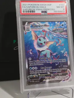 Pokemon Vaporeon VMAX Premium Coll. Full Alt Art Promo SWSH182 PSA 8 - Image 3