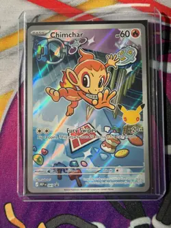 Pokemon First Partner Illustration Rare Chimchar 30th Anniversary-NM - Image 1