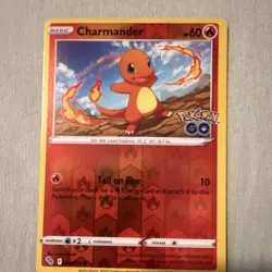 Pokemon TCG Charmander 008/078 Pokemon GO Reverse Holo Common 60 HP - Image 1