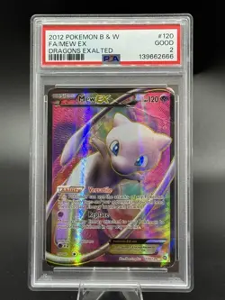 PSA 2 - Mew EX - 120/124 - B&W Dragons Exalted 2012 - Full Art - Pokemon TCG - Image 1