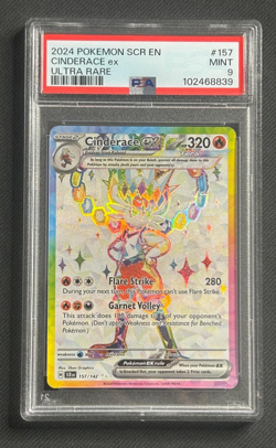 2024 POKEMON SCR EN-STELLAR CROWN ULTRA RARE #157 CINDERACE EX PSA 9 - Image 1
