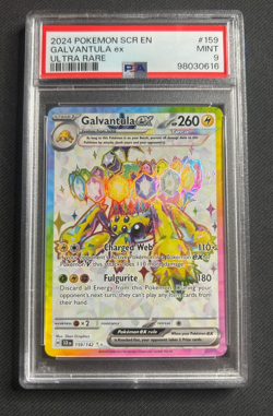 2024 POKEMON SCR EN-STELLAR CROWN ULTRA RARE #159 GALVANTULA EX PSA 9 - Image 1