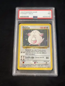 1999 POKEMON GAME #3 CHANSEY-HOLO PSA 7 - Image 1