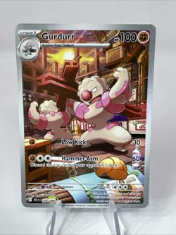 Gurdurr 126/086 Sv: Black Bolt Holo Full Art Pokemon Brand New Rare Hot - Image 1
