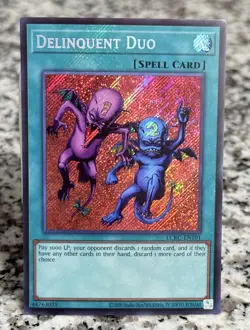 Delinquent Duo LCKC-EN101 Secret Rare Yugioh Legendary Collection Kaiba NM - Image 1