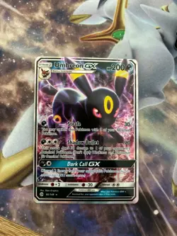 NM- Pokemon Umbreon GX Ultra Rare Holo Card #80/149 SM Base Set - Image 1