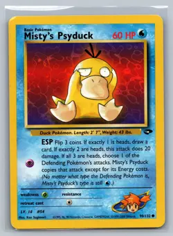 Gym Challenge #090/132 Misty's Psyduck POkemon Card - Image 1