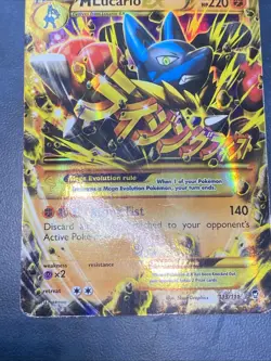 M Lucario EX 113/111 Secret Rare – Mega Pokemon Card (Furious Fists, 2014) - Image 3
