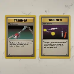 Pokemon TCG Trainer Item Finder & Maintenance 1999 Base Set Collector’s Cards - Image 1