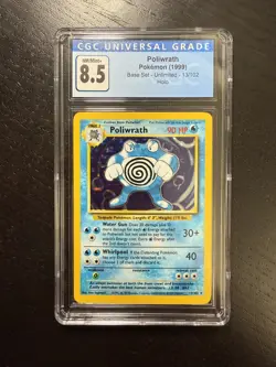 1999 Pokemon Poliwrath #13 Base Set Holo CGC 8.5 - Image 1