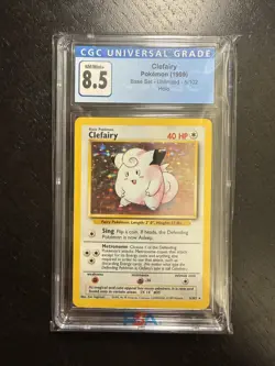 1999 Pokemon Clefairy #5 Base Set Holo CGC 8.5 - Image 1