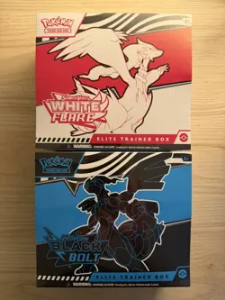 Pokemon Black Bolt & White Flare ETB (Set of 2)! FACTORY SEALED! - Image 1