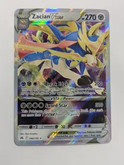 Zacian VSTAR 096/159 Crown Zenith Holo Pokemon TCG NM - Image 1